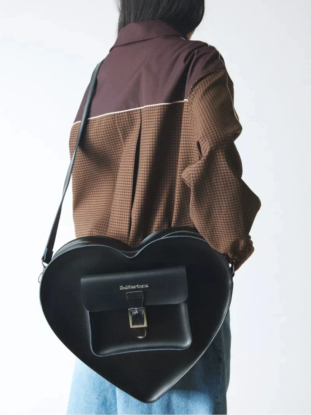 Dr. Martens Large Heart Backpack Crossbody Black